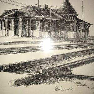 Robert Hollingsworth Train Rural Print Set of 3